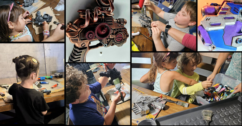 b space blaster kids collage
